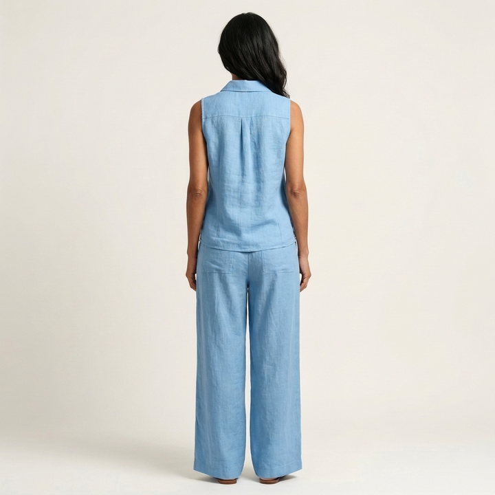 Twiila | Wrap-Top & Wide-Leg Set